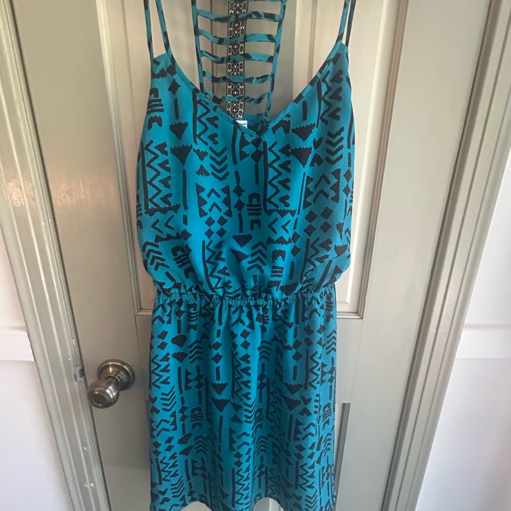 Three Hearts Blue Spaghetti Strap Sundress